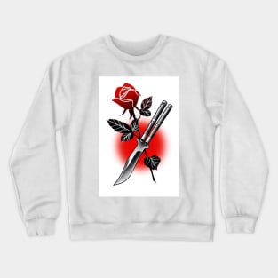 Flower and knife Crewneck Sweatshirt